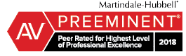 Martindale-Hubbell AV Preeminent Rating 2018