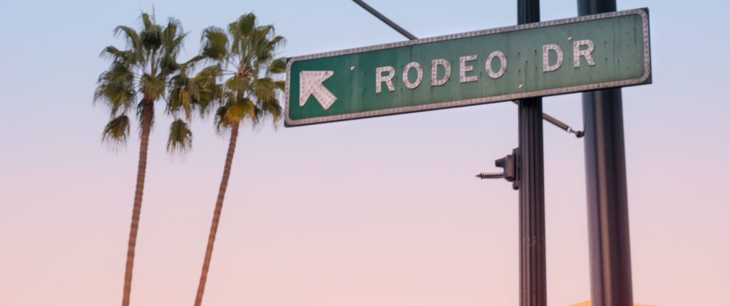 Rodeo drive street sign. Beverly Hills Personal Injury Lawyer
