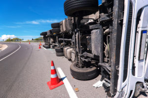 2 Hurt in Semi-Truck Rollover Accident on Highway 58 near Mill Street [Bakersfield, CA]
