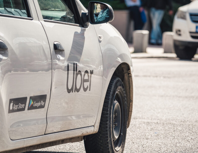 Uber car. Accident lawyers can help in a rideshare accident.