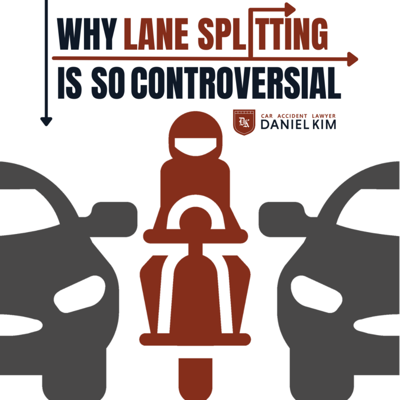 Motorcyclist lane split