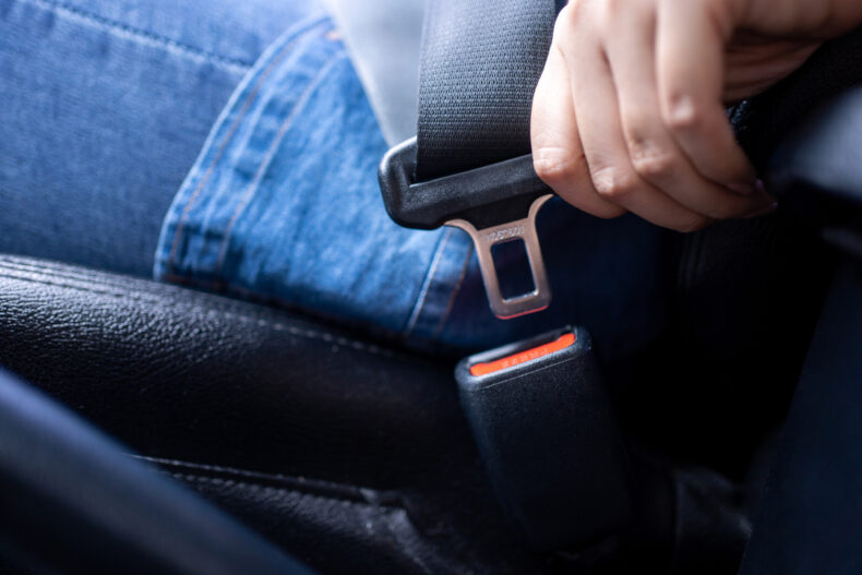 Parents wear seat belts and enforce child safety seats 