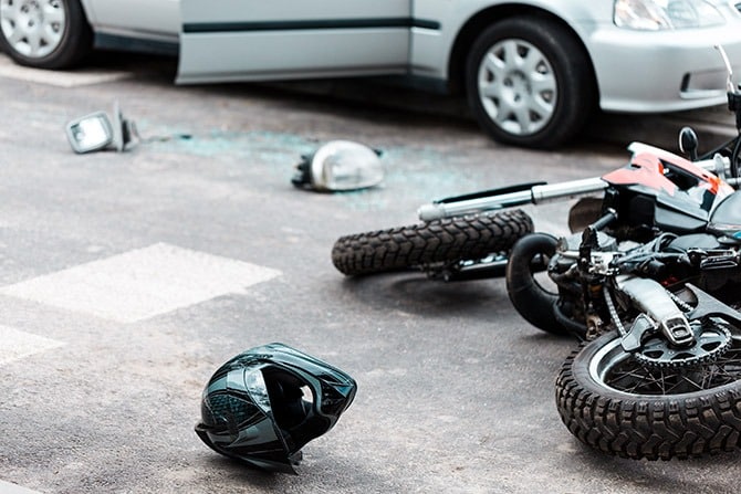 compensatory for motorcycle crash