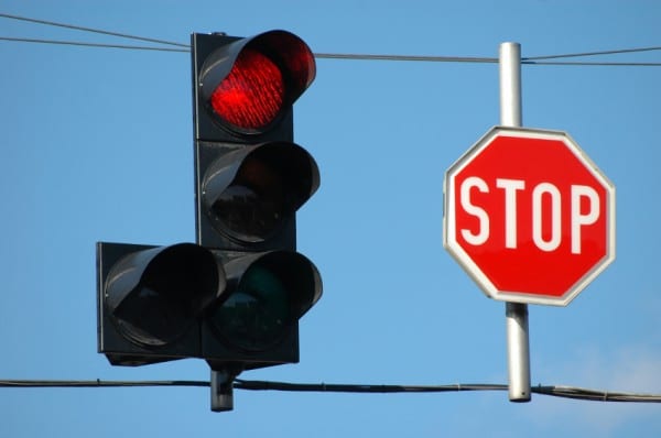 red light car accident